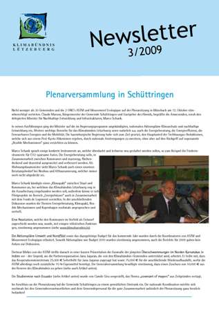 Newsletter 3/2009
