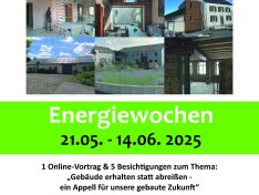 Energiewochen 2025:  21. Mai – 14. Juni 2025