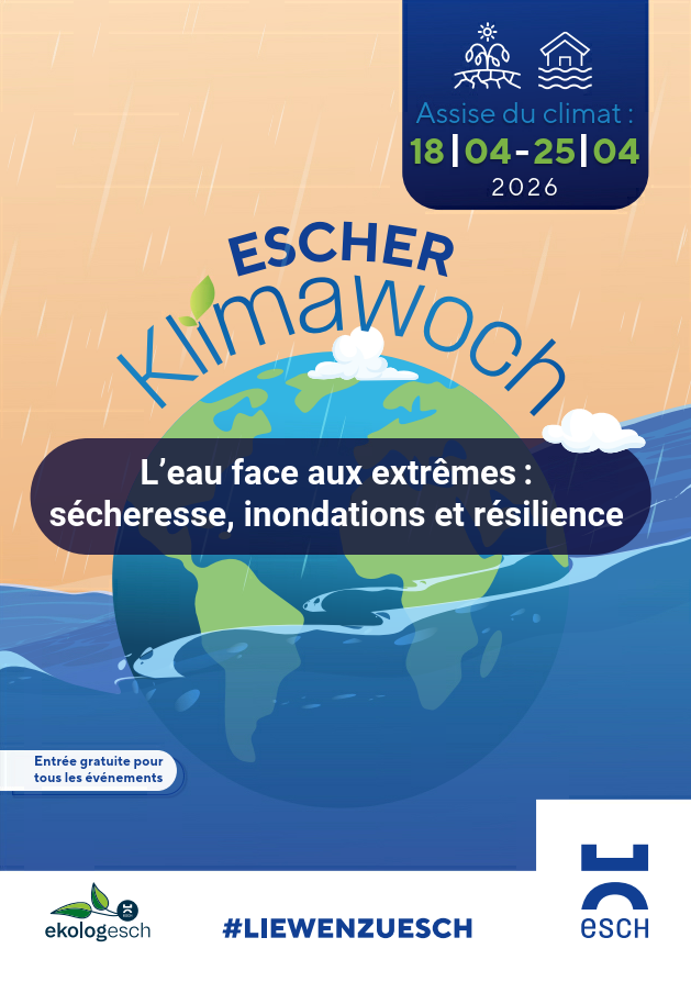 Fachkonferenz „Wasser im Angesicht der Extreme: Dürre, Überschwemmungen und Resilienz“ im Kader der „Escher Klimawoch“ am Mittwoch, den 22. April