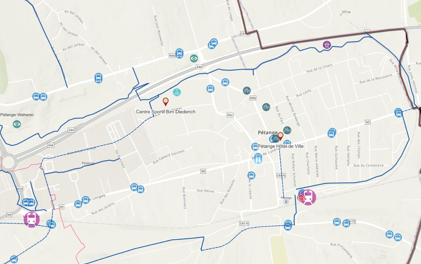 Petingen: Mobilitäts-App – Alles rund um Fortbewegung an einem Ort